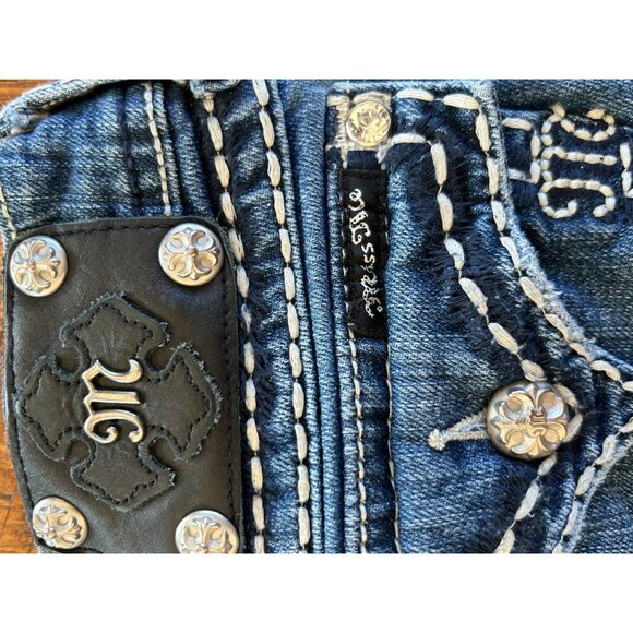 Miss Me Womens Boot Cut Jeans Size 30 Blue Denim - Picture 7 of 16